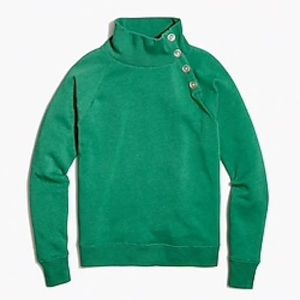 NWT J. Crew Button-collar Pullover Sweatshirt